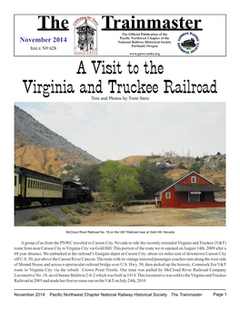 The Trainmaster a Visit to the Virginia and Truckee Railroad