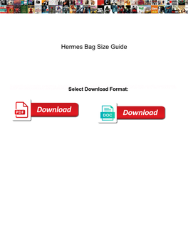 Hermes Bag Size Guide
