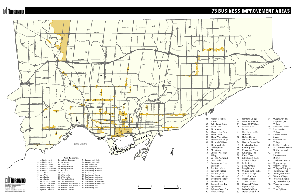 City of Toronto Map with 73 Bias