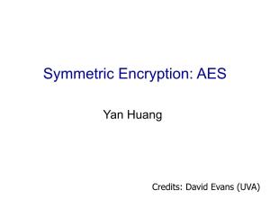 Symmetric Encryption: AES