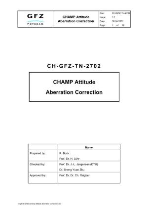 CH-GFZ-TN-2702 CHAMP Attitude Aberration Correction