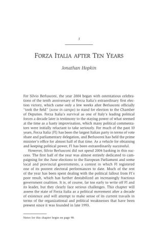 Forza Italia After Ten Years