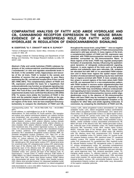 Comparative Analysis of Fatty Acid Amide