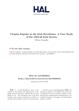A Case Study of the 1918-23 Irish Soviets Olivier Coquelin