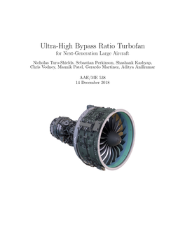 Ultra-High Bypass Ratio Turbofan for Next-Generation Large Aircraft