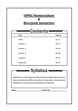 Contents Syllabus
