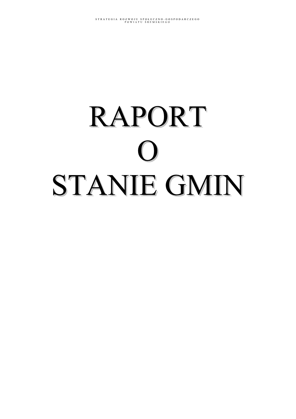 Raport O Stanie Gmin