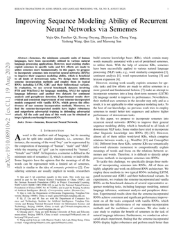 Improving Sequence Modeling Ability of Recurrent Neural Networks Via
