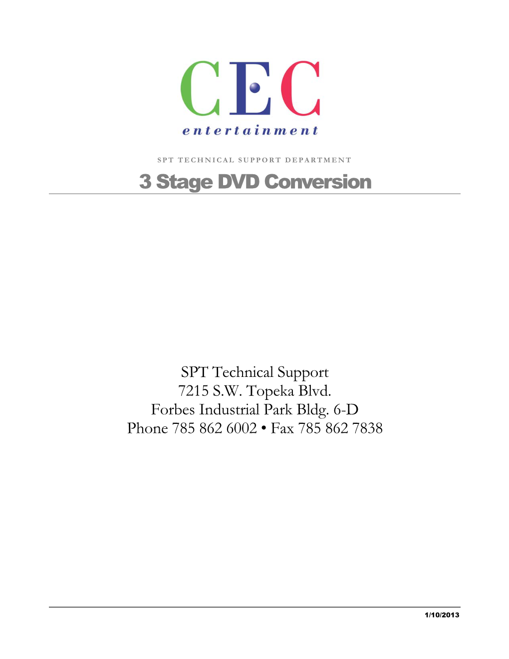 3 Stage DVD Conversion