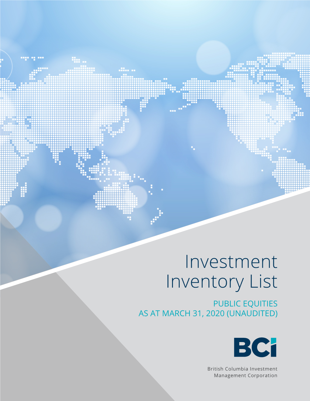 Public Equities Investment Inventory