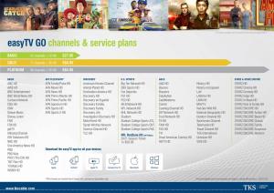 Easytv GO Channels & Service Plans