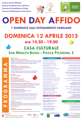 Locandina Open Day Affido