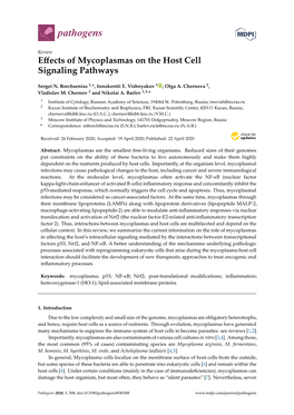 Effects of Mycoplasmas on the Host Cell Signaling Pathways