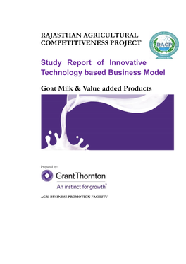 Study Report of Innovative Technology Based Business Model