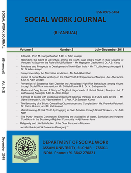 Social Work Journal (Bi-Annual), Dept