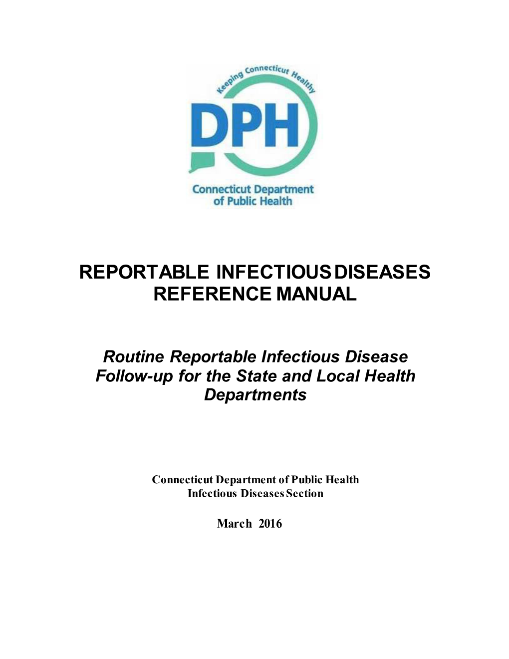 Reportable Infectious Diseases Reference Manual - DocsLib