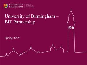 Engineering and Physical Sciences at the University of Birmingham