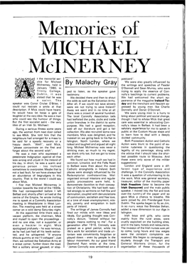 Memories of Michael Mcinerney