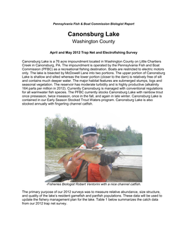 Canonsburg Lake Washington County