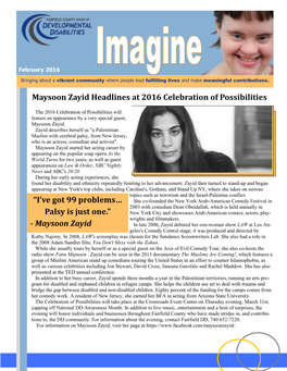 Maysoon Zayid Headlines at 2016 Celebration of Possibilities