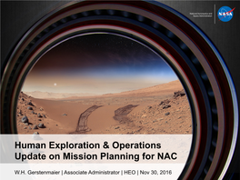 Human Exploration and Operations Update