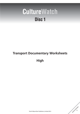 Culturewatch High Transport Culturewatch Documentary Disc 1
