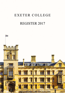 Exeter College Register 2017