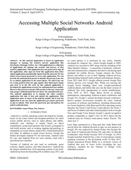 Accessing Multiple Social Networks Android Application