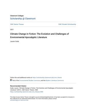 Climate Change in Fiction: the Evolution and Challenges of Environmental Apocalyptic Literature