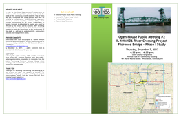 Open-House Public Meeting #2 IL 100/106 River Crossing Project
