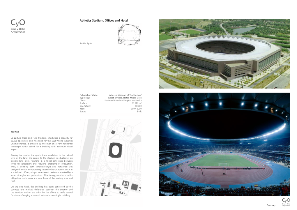 Athletics Stadium. Offices and Hotel