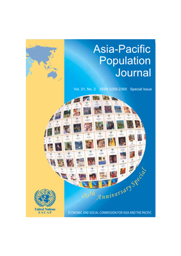 Asia-Pacific Population Journal Special Issue