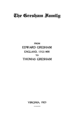 Edward Gresham Thomas Gresham
