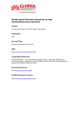 Microchip Design for Chemiluminesence Detection