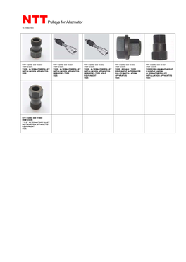 Nttpulleys for Alternator TS EN ISO 9001