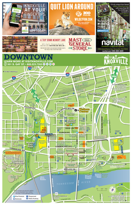Downtown Learn More at Visitknoxville.Com 301 S