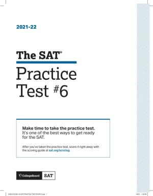 College Board SAT Practice Test 6