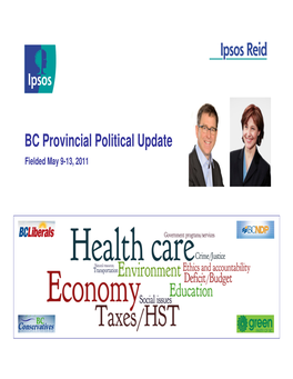 BC Provincial Political Update Fielded May 9-13, 2011