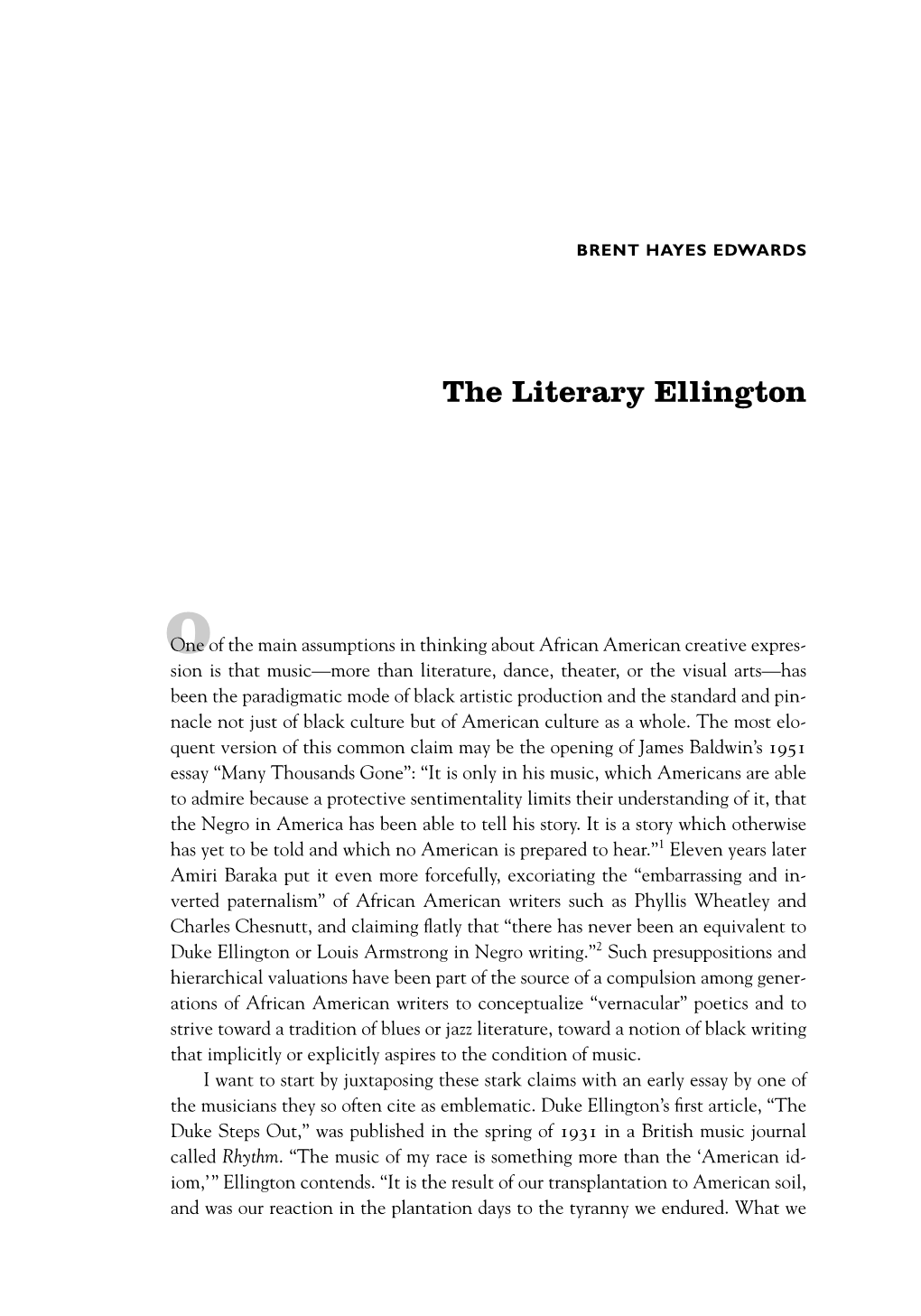 The Literary Ellington