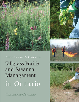 A Landowner's Guide to Tallgrass Prairie and Savanna Management in Ontario
