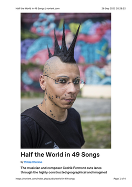 Half the World in 49 Songs | Norient.Com 26 Sep 2021 20:28:52