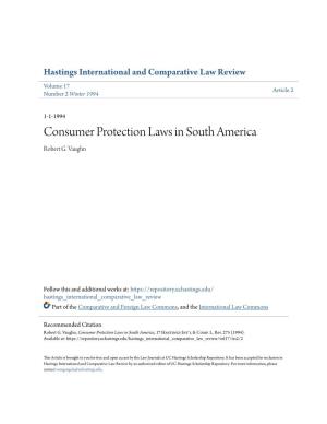 Consumer Protection Laws in South America Robert G