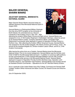 Major General Shawn Manke