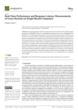 Real-Time Performance and Response Latency Measurements of Linux Kernels on Single-Board Computers