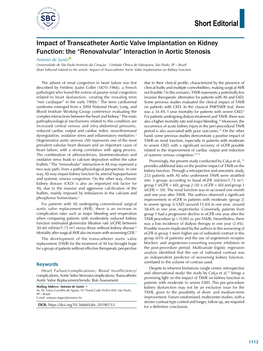 Impact of Transcatheter Aortic Valve Implantation on Kidney Function