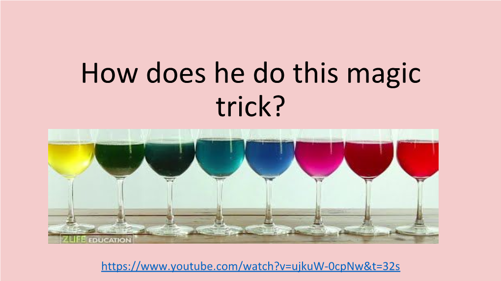 How Does He Do This Magic Trick?