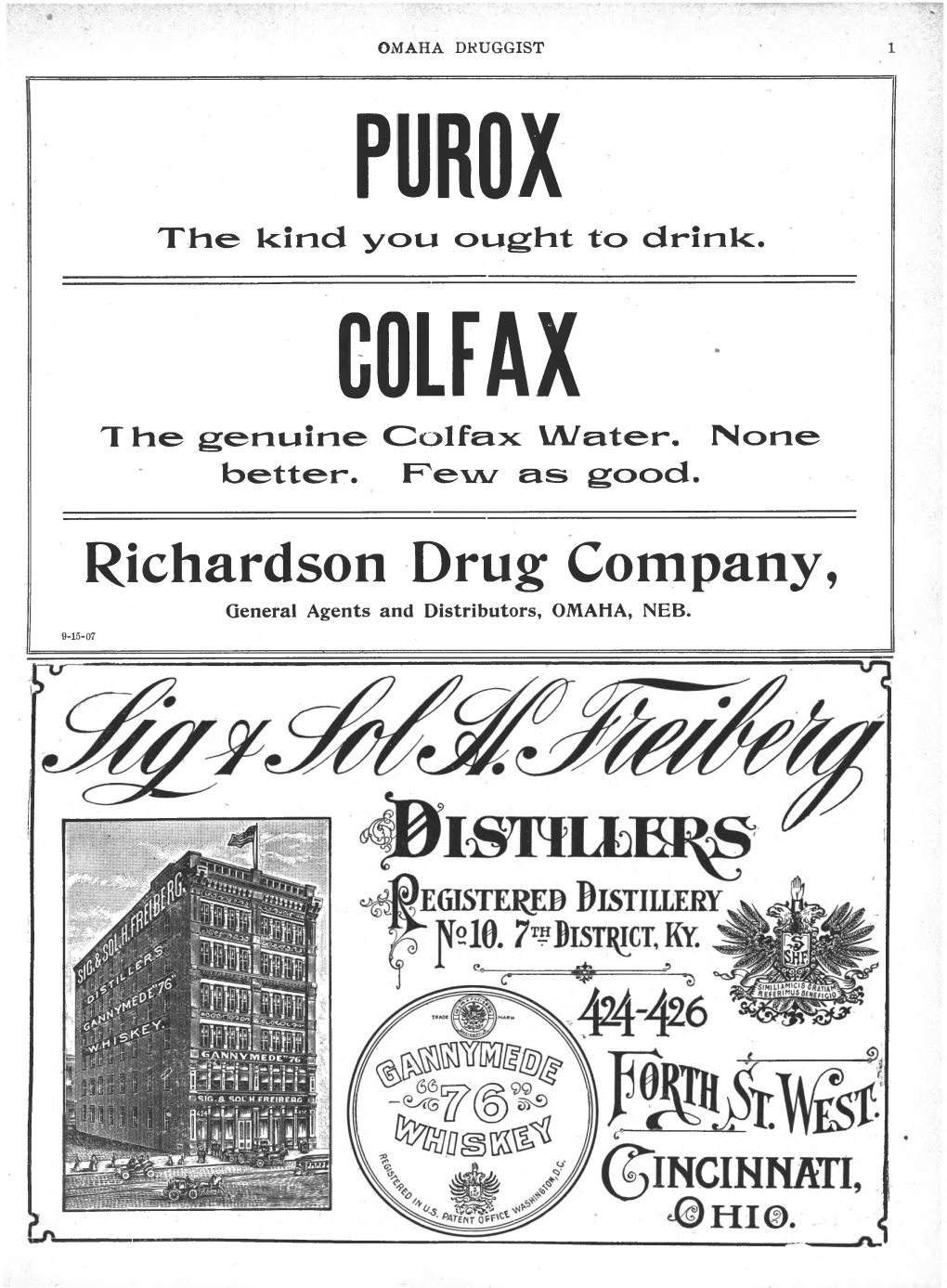 Richardson Drug Company, General Agents and Distributors, OMAHA, NEB