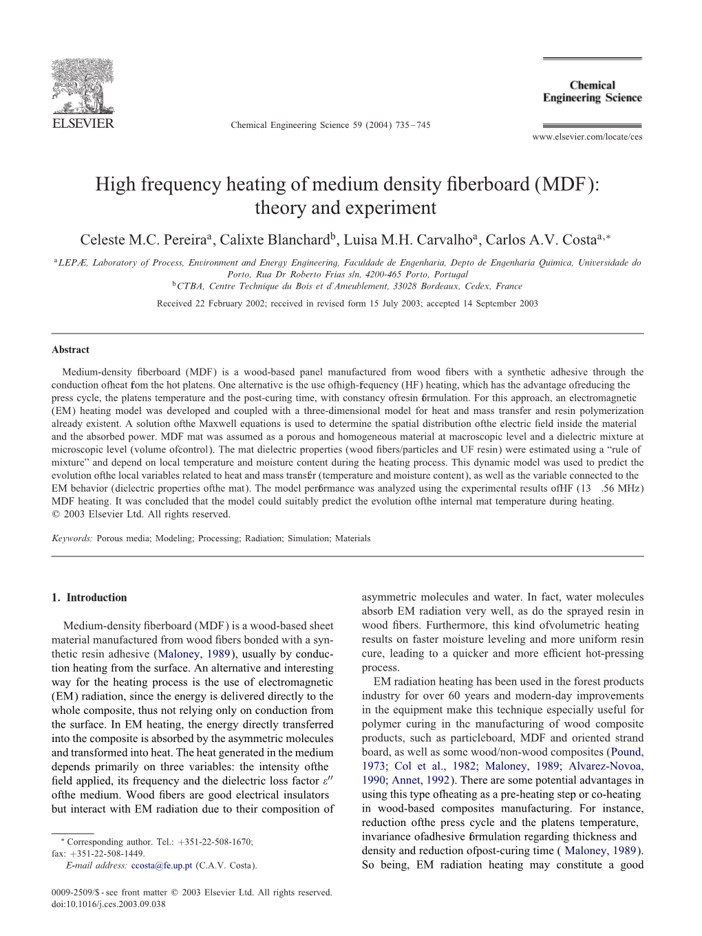 MDF): Theory and Experiment