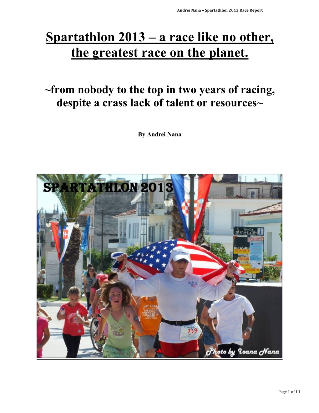 Spartathlon 2013 Race Report