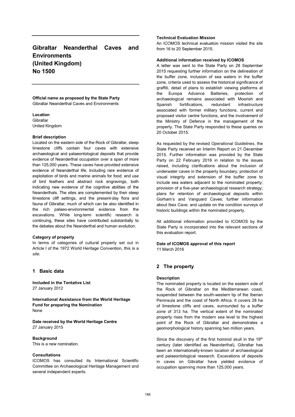 Gibraltar Neanderthal Caves and Environments